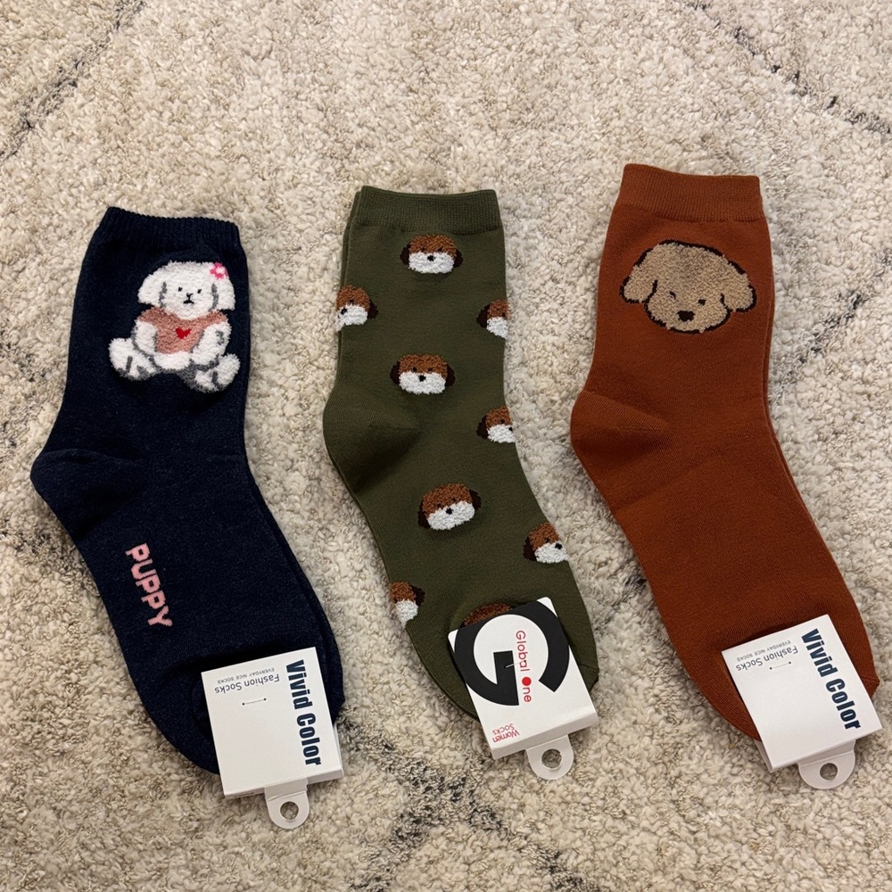 Cute Puppy Themed Socks Set
